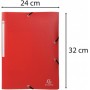EXACOMPTA Chemise lastiques Opaque, PP, A4, rouge