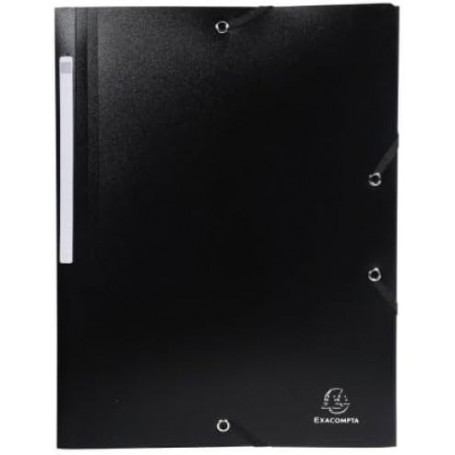 EXACOMPTA Chemise lastiques Opaque, PP, A4, noir