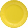PROnappe Assiette en carton, rond, 230 mm, jaune