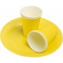 PROnappe Assiette en carton, rond, 230 mm, jaune