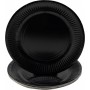 PROnappe Assiette en carton, rond, 230 mm, noir