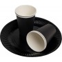 PROnappe Assiette en carton, rond, 230 mm, noir