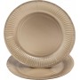PROnappe Assiette en carton, rond, 230 mm, or