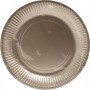 PROnappe Assiette en carton, rond, 230 mm, or