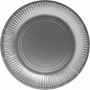 PROnappe Assiette en carton, rond, 230 mm, argent