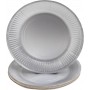 PROnappe Assiette en carton, rond, 230 mm, argent