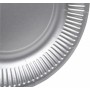 PROnappe Assiette en carton, rond, 230 mm, argent