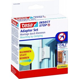 tesa Adaptateur pour moustiquaire de porte ALU FALT, blanc