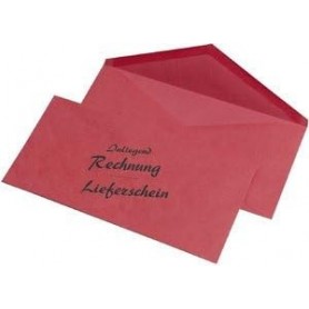 MAILmedia Briefumschlag DL \"Lieferschein/Rechnung\", rot