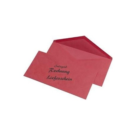 MAILmedia Briefumschlag DL \"Lieferschein/Rechnung\", rot
