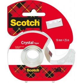 Scotch Ruban adhsif Crystal, transparent, avec dvidoir