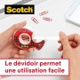Scotch Ruban adhsif Crystal, transparent, avec dvidoir