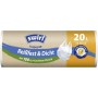 swirl Sac poubelle, avec poigne, 20 litres, blanc