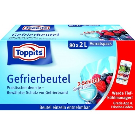 TOPPITS Sachet de conglation, 80 x 2 litres, 220 x 240 mm