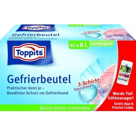 TOPPITS Sachet de conglation, 45 x 6 litres, 290 x 410 mm