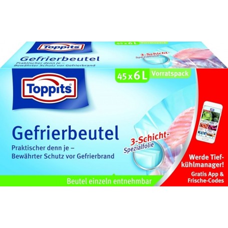TOPPITS Sachet de conglation, 45 x 6 litres, 290 x 410 mm