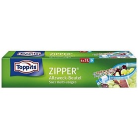 TOPPITS Sachet multi-usage avec zip, 8 x 3 litres
