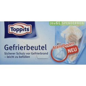 TOPPITS Sachet de conglation, 20 x 6 litres, 290 x 410 mm