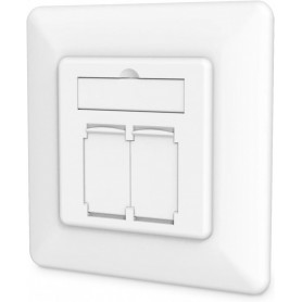 DIGITUS Unterputzdose Kat. 6A, Klasse EA, 2x RJ45, reinweiá