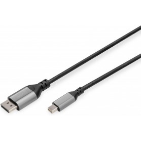 DIGITUS Cble adaptateur DisplayPort 8K 1.4, mini DP-DP, 2 m