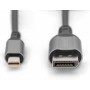 DIGITUS Cble adaptateur DisplayPort 8K 1.4, mini DP-DP, 2 m