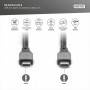 DIGITUS Cble de raccordement USB 4.0, USB-C - USB-C, 3,0 m
