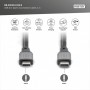 DIGITUS Cble de raccordement USB 4.0, USB-C - USB-C, 3,0 m