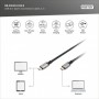 DIGITUS Cble de raccordement USB 4.0, USB-C - USB-C, 3,0 m