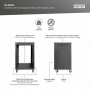 DIGITUS Monture universelle 19\", avec roulettes, 16 U, noir