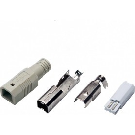 LogiLink Connecteur USB 2.0, USB-B mle, version souder