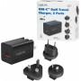 LogiLink Adaptateur de voyage USB, USB A & USB C, GaN