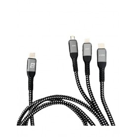 IWH Cble de charge 3 en 1, USB-A-Lightning/Micro USB/USB-C