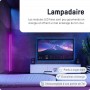 ANSMANN Lampadaire d\'angle LED, hauteur: 1.400 mm, noir