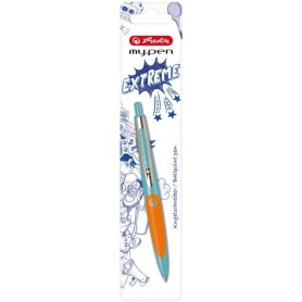 herlitz Stylo bille rtractable my.pen, turquoise/orange