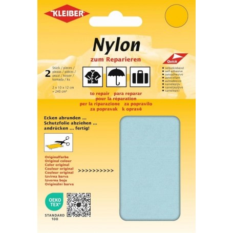KLEIBER Pice de rparation nylon, autocollant, bleu glace