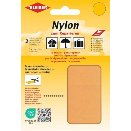 KLEIBER Pice de rparation nylon, autocollant, abricot