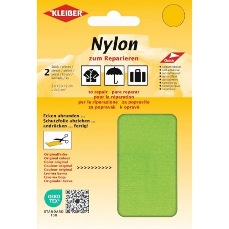 KLEIBER Pice de rparation nylon, autocollant, vert clair