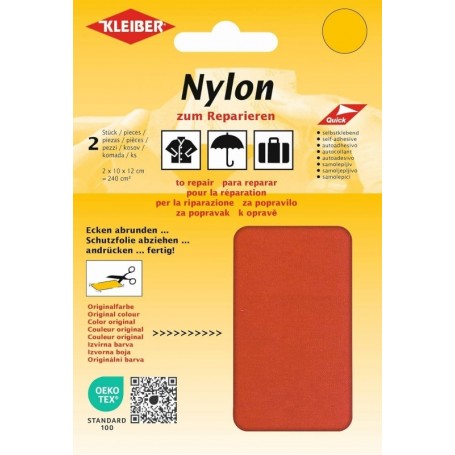 KLEIBER Pice de rparation nylon, autocollant, orange