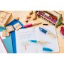 STABILO Stylo plume EASYbirdy Timber L, gaucher, bleu