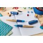 STABILO Stylo plume EASYbirdy Timber L, gaucher, bleu
