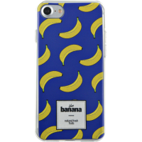 Coque semi-rigide bleue bananes pour iPhone 7/8