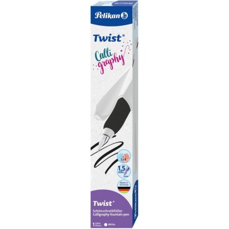 Pelikan Stylo plume de calligraphie Twist Calligraphy, blanc