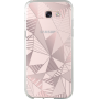 Coque semi-rigide transparente triangles rose doré pour Samsung Galaxy A5 2017