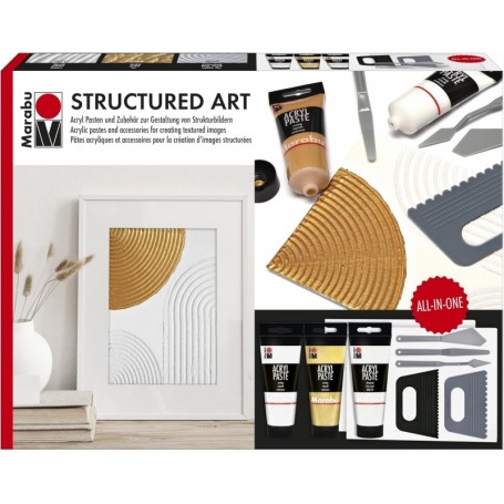 Marabu Kit de pte acrylique STRUCTURED ART
