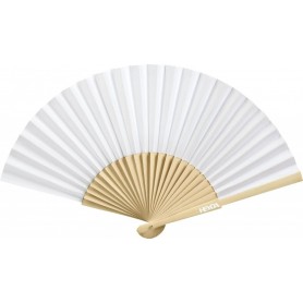 HEYDA Eventail en papier, largeur: 460 mm, blanc