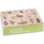HEYDA Set de tampons motif \"Rameaux\", bote fentre