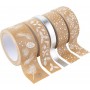HEYDA Ruban adhsif dcoratif Nature, argent / blanc