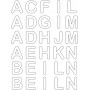 ROTH Bgelbuchstaben fr DIY-Stoffschultte, weiá