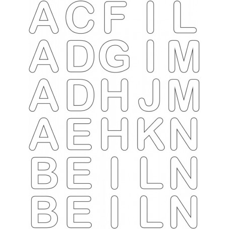 ROTH Bgelbuchstaben fr DIY-Stoffschultte, weiá