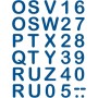ROTH Bgelbuchstaben fr DIY-Stoffschultte, blau